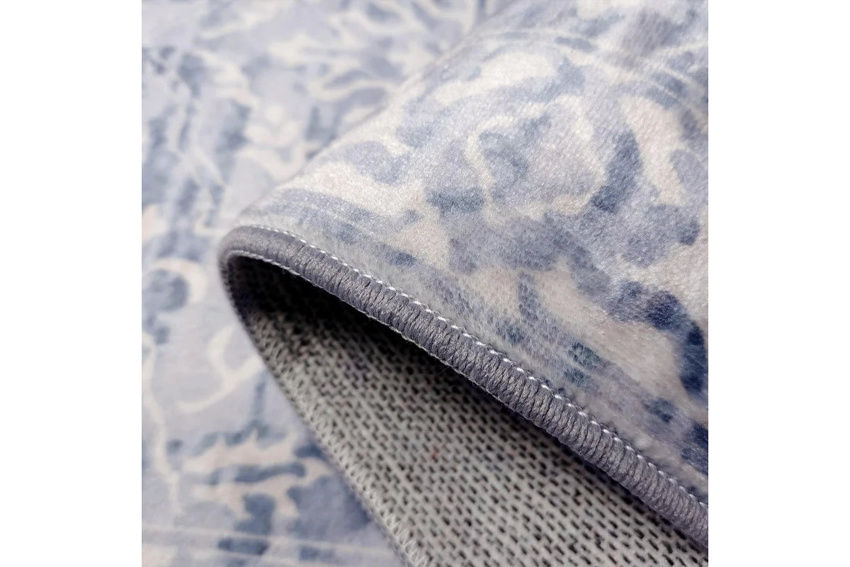 SHAY BLUE MACHINE WASHABLE RUG