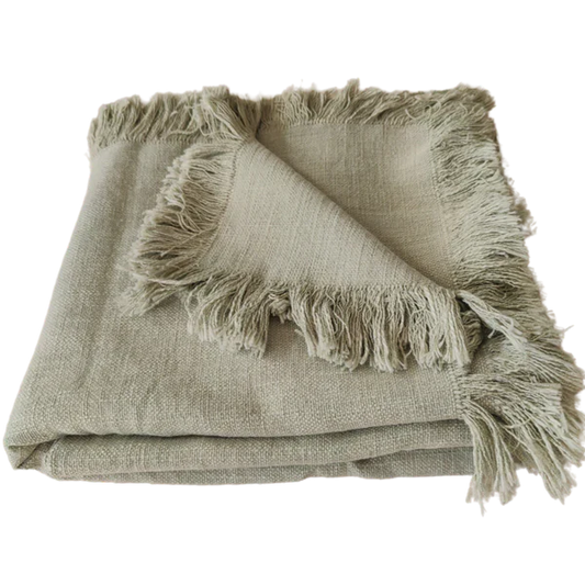 CHAMPÊTRE HEAVY WEIGHT FRENCH LINEN MASSIVE THROW