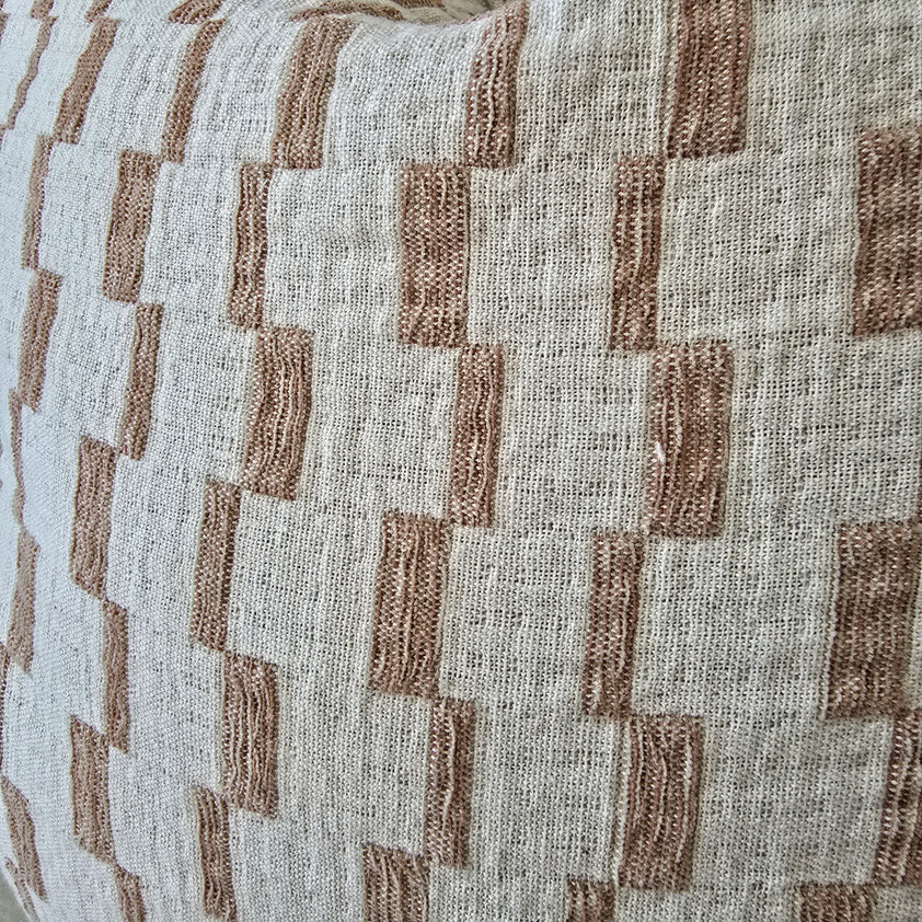 MOSAIC JACQUARD LINENT COTTON CUISHION
