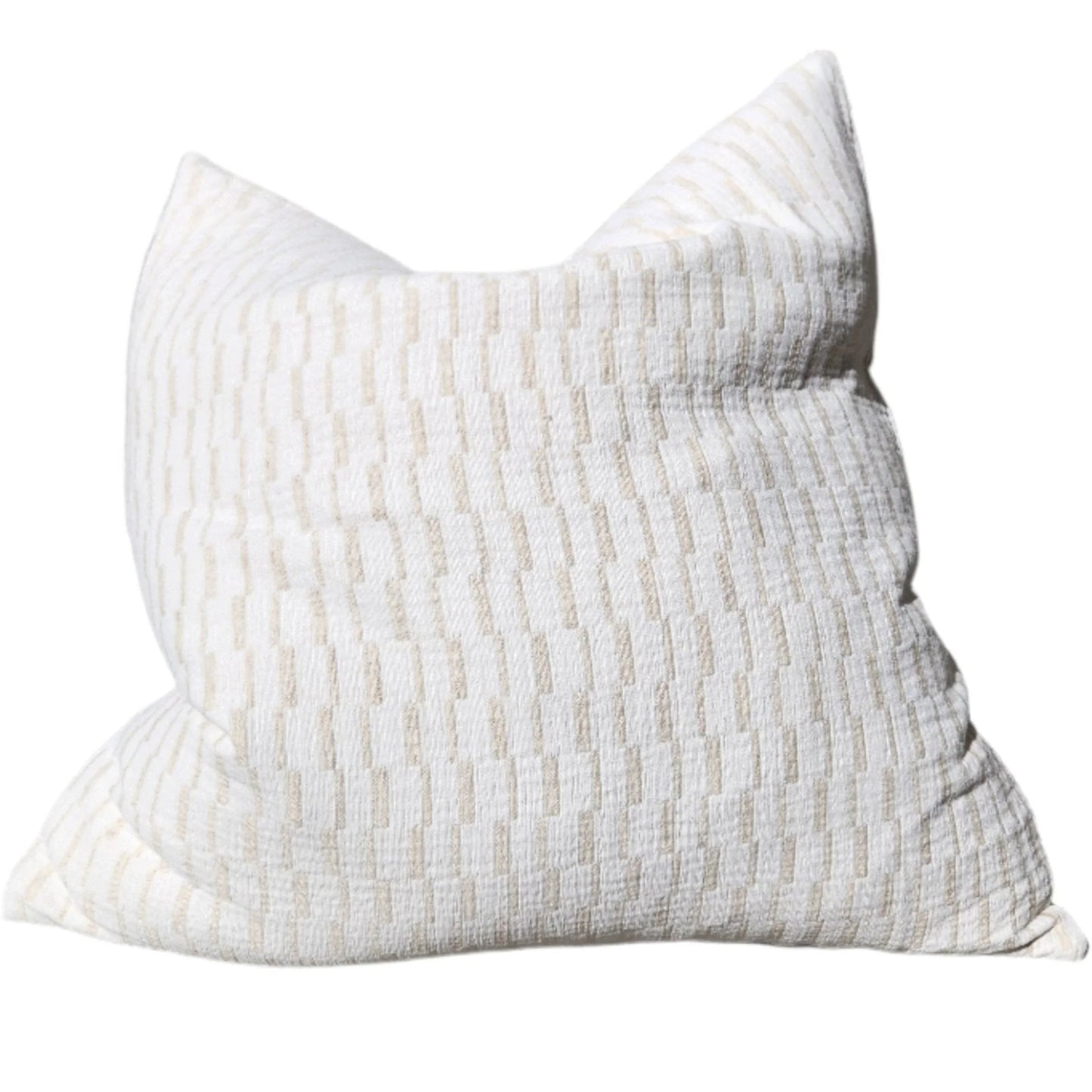 MOSAIC JACQUARD LINEN COTTON CUSHION 55CM SQUARE