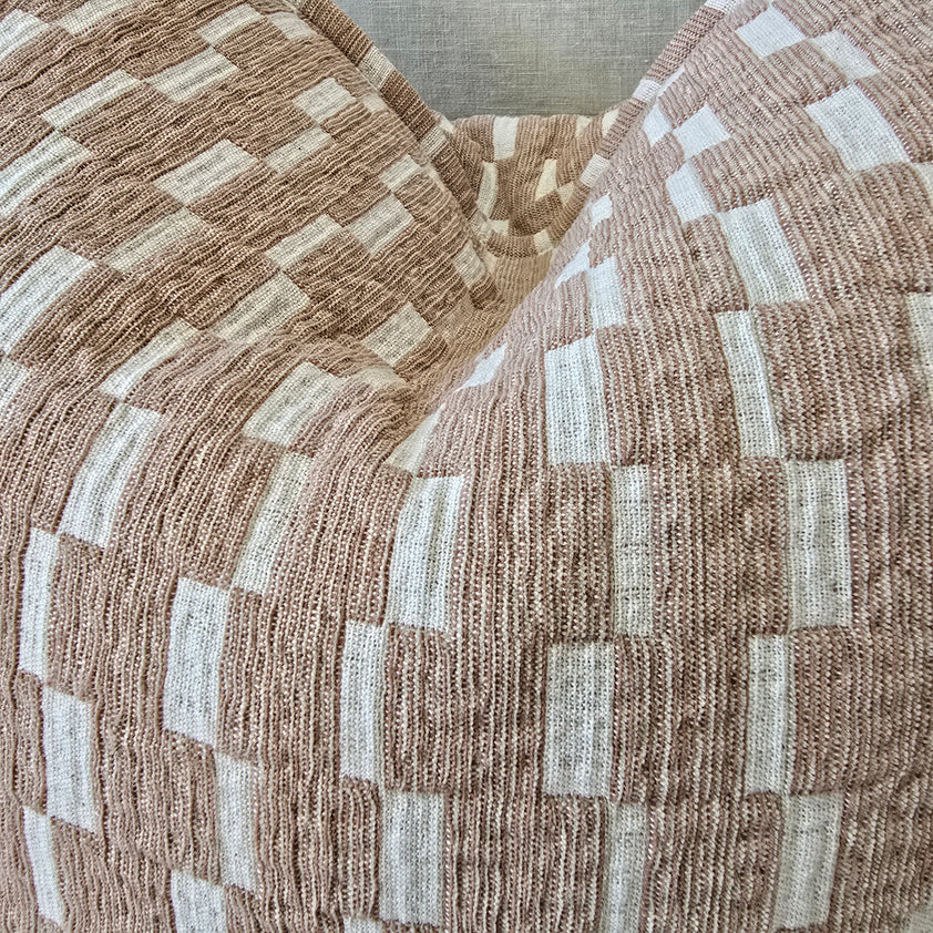 MOSAIC JACQUARD LINEN CUSHION