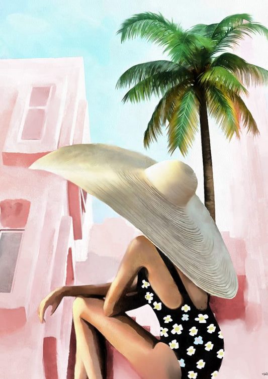 SUMMER PALM ON CANVAS