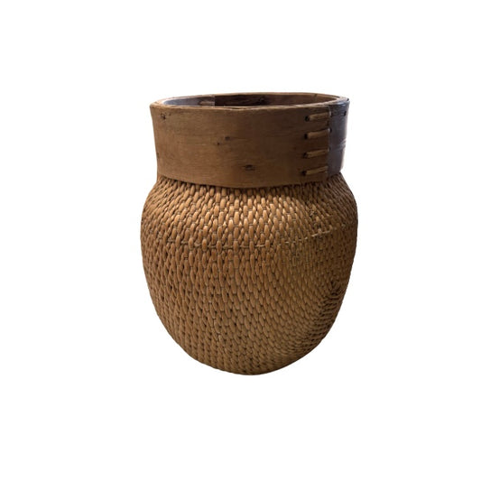 VINTAGE CHINESE WOVEN POT