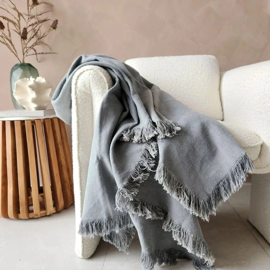 CHAMPÊTRE HEAVY WEIGHT FRENCH LINEN MASSIVE THROW