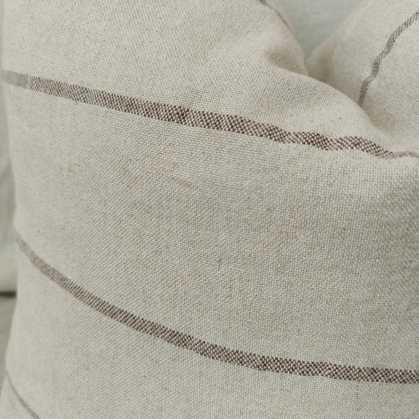 IRISH STRIPED RUSTIC LINEN COTTON CUSHION