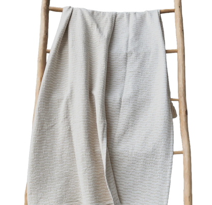 MOSAIC JACQUARD DOUBLE SIDED LINEN COTTON THROW