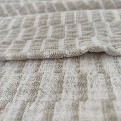 MOSAIC JACQUARD DOUBLE SIDED LINEN COTTON THROW