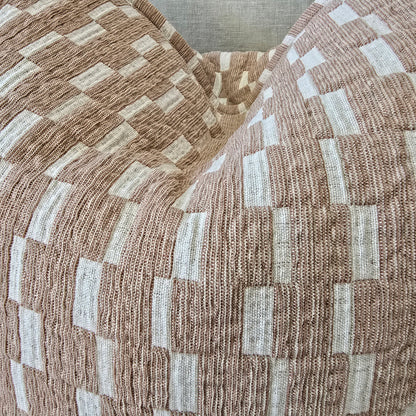 MOSAIC JACQUARD LINEN CUSHION