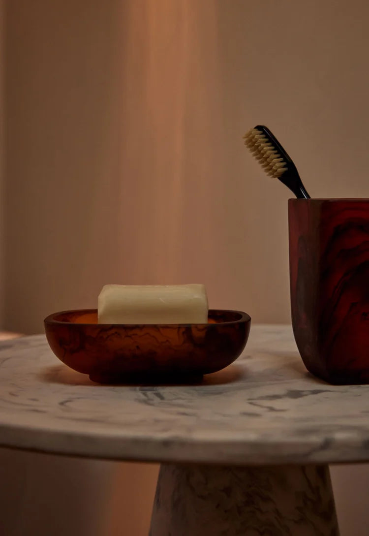 EARTH FLOW RESIN TOOTHBRUSH HOLDER