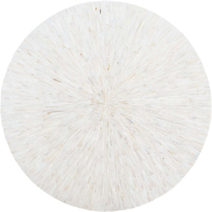 ROUND MOTHER OF PEARL MOSAIC COFFEE TABLE