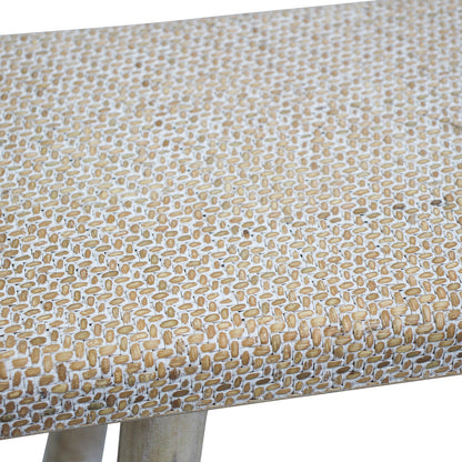 WOVEN BENCH STOOL